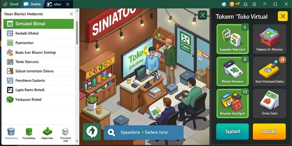 Pemandangan yang menarik di salah satu level permainan.