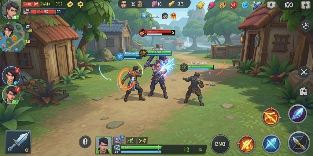Tangkapan layar saat mode multiplayer dimainkan bersama teman.