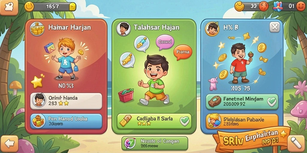 Level yang menantang dan penuh rintangan.